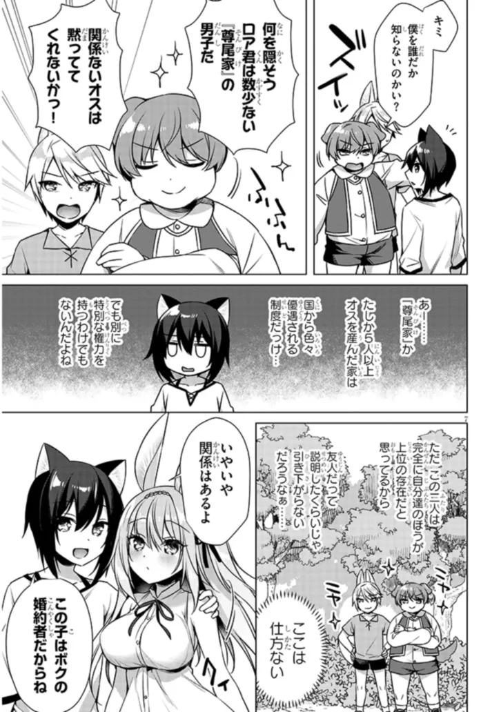 BOKU NO RISOU NO ISEKAI SEIKATSU - TENSEI SHITARA KEMOMIMI MUSUME DARAKE NO SEKAI DE HAREM NI Chapter 7.1 page 7 - nihonkuni.com