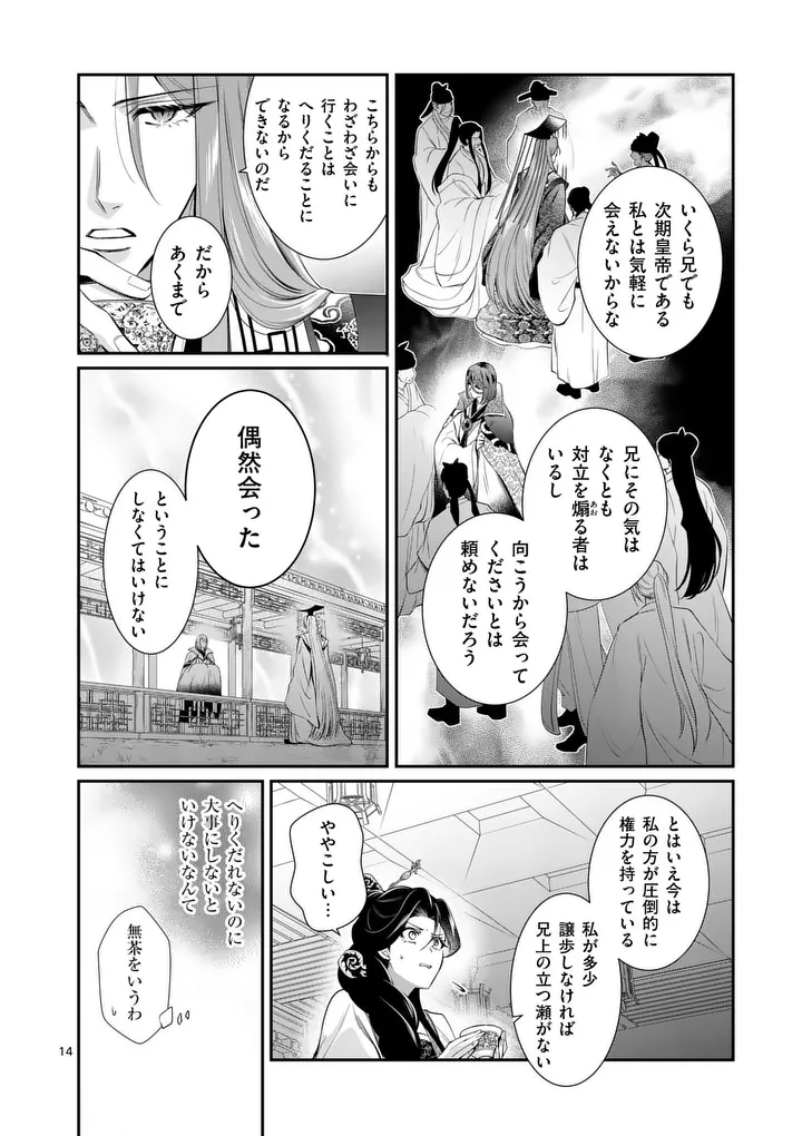 Read KOUKYUU NO KAMIYUISHI WA TSUKI NI SOU Chapter 12 [High Quality / Full] - Page 14 - nicomanga.net