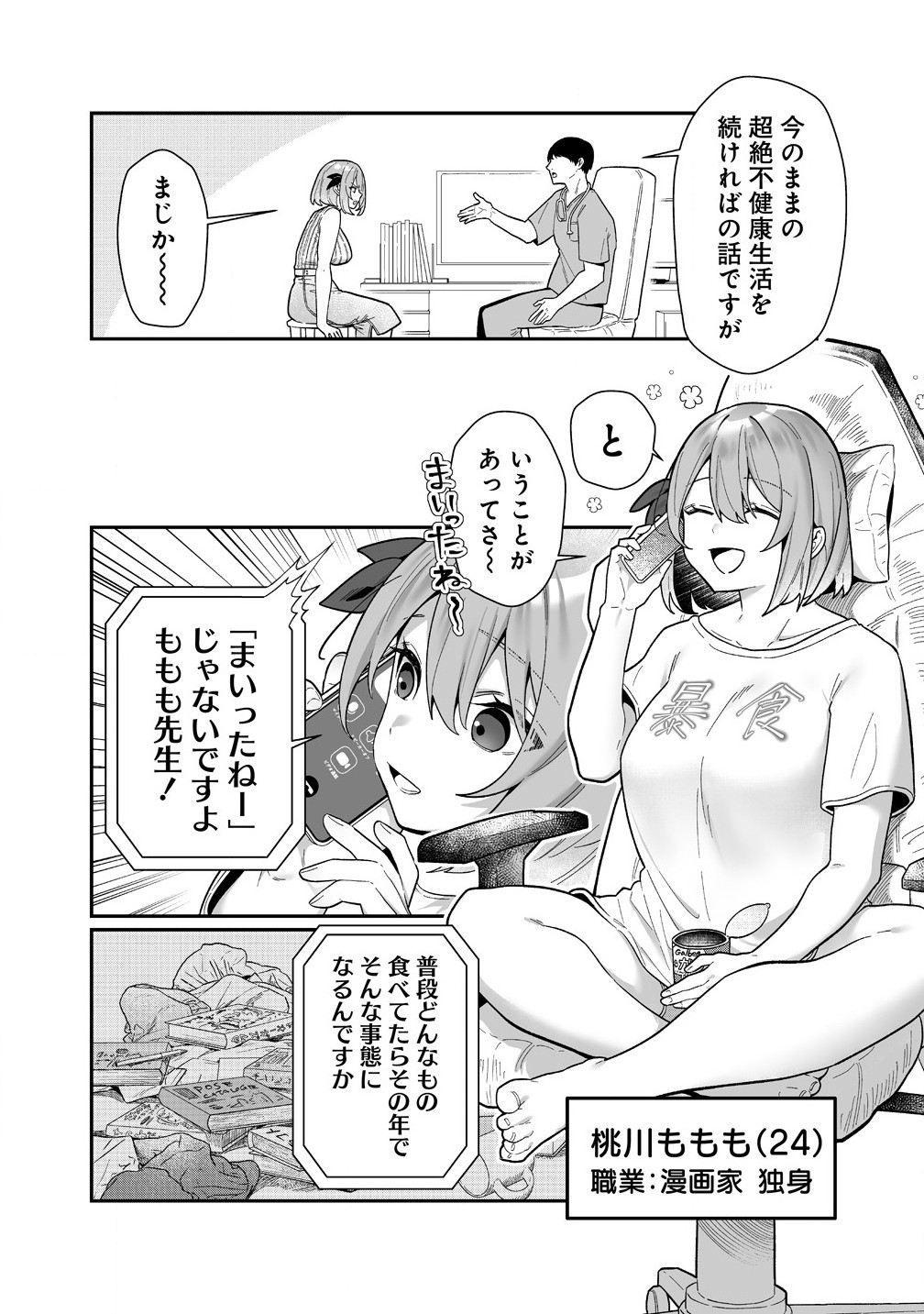 Read MUCHIMUCHI MANGAKKA NO KANZEN SHOURI MESHI: SAIKYOU BODY DE YOMEI MO TANTOU HENSHUU MO BUTTOBASU! Chapter 1 [High Quality / Full] - Page 4 - nicomanga.net